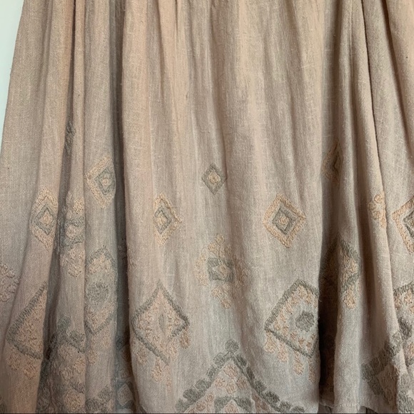 NWT Free People Boho Tunic Dress Taupe Comb. M - Picture 7 of 7